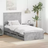 Lova Lovos rėmas Betono pilka 75 x 190 cm Inžinerinė mediena
