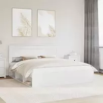 Lova Lovos rėmas Balta 180 x 200 cm Kietos pušies mediena