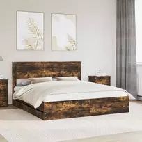 Lova Lovos rėmas Rūkyta ąžuolas 180 x 200 cm Inžinerinė mediena
