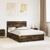 Lova Lovos rėmas Rūkyta ąžuolas 160 x 200 cm Inžinerinė mediena