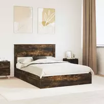 Saugos lova Rūkyta ąžuolas 160 x 200 cm Apdirbta mediena