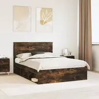 Lova Lovos rėmas Rūkyta ąžuolas 150 x 200 cm Kietos pušies mediena
