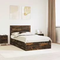 Lova Lovos rėmas Rūkyta ąžuolas 135 x 190 cm Inžinerinė mediena