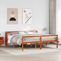 Lova Lovos rėmas su galvūgalio 2 pcs Vaško ruda Kietas pušies medis