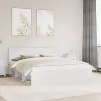 Lova Lovos rėmas Balta 180 x 200 cm Kietos pušies mediena