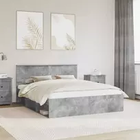 Lova Lovos rėmas Betoninė 160 x 200 cm Kietos pušies mediena