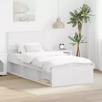 Lova Lovos rėmas Balta 90 x 200 cm Kietos pušies mediena