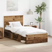 Lova Lovos rėmas Senas medis 90 x 200 cm Kietos pušies mediena