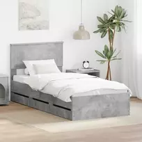 Lova Lovos rėmas Betono pilka 90 x 200 cm Inžinerinė mediena