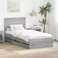 Lova Lovos rėmas Pilkas Sonoma 90 x 200 cm Inžinerinė mediena