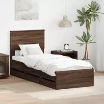 Lova Lovos rėmas Rudas ąžuolas 75 x 190 cm Inžinerinė mediena