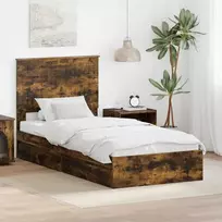 Saugos lova Rūkyta ąžuolas 90 x 200 cm Apdirbta mediena