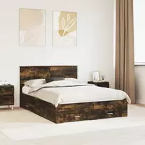 Lova Lovos rėmas Rūkyta ąžuolas 140 x 190 cm Apdirbta mediena