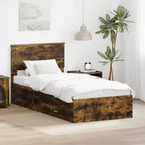 Lova Lovos rėmas Rūkyta ąžuolas 90 x 200 cm Apdirbta mediena