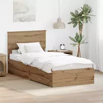 Lova Lovos rėmas Amatininkų ąžuolas 90 x 200 cm Apdirbta mediena