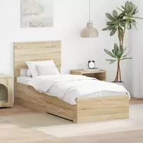 Lova Lovos rėmas su galvūgalio Sonamos ąžuolo ir sidabro 75 x 190 cm