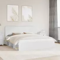 Lova Lovos rėmas Balta 180 x 200 cm Kietos pušies mediena