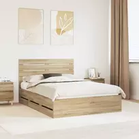 Lova Lovos rėmas Sonoma ąžuolas 160 x 200 cm Inžinerinė mediena