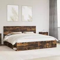 Lovos rėmas Rūkyta ąžuolas 200 x 200 cm Kietos pušies mediena