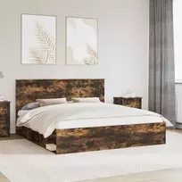 Lova Lovos rėmas Rūkyta ąžuolas 180 x 200 cm Kietos pušies mediena