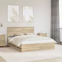 Lova Lovos rėmas Sonoma ąžuolas 160 x 200 cm Inžinerinė mediena