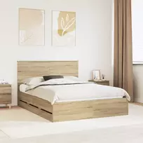Lova Lovos rėmas Sonoma ąžuolas 150 x 200 cm Inžinerinė mediena