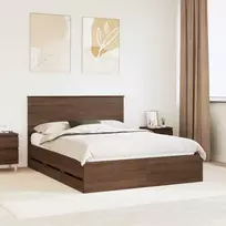 Lova Lovos rėmas Rudas ąžuolas 150 x 200 cm Inžinerinė mediena