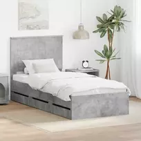 Lova Lovos rėmas Betono pilka 90 x 190 cm Inžinerinė mediena