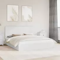 Saugos lova su galvūgalio Balta 180 x 200 cm Apdirbta mediena