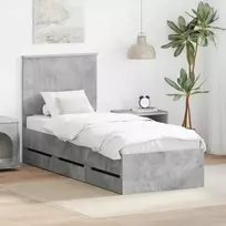 Lova Lovos rėmas Betono pilka 75 x 190 cm Inžinerinė mediena