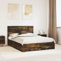 Lova Lovos rėmas Rūkyta ąžuolas 150 x 200 cm Apdirbta mediena