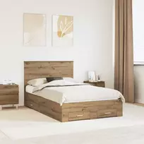 Lova Lovos rėmas Amatininkų ąžuolas 120 x 190 cm Apdirbta mediena