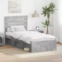 Lova Lovos rėmas Betoninė 90 x 200 cm Kietos pušies mediena