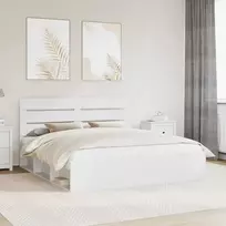 Lova Lovos rėmas Balta 180 x 200 cm Kietos pušies mediena