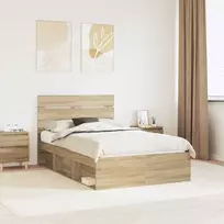 Lova Lovos rėmas Sonoma 120 x 200 cm Kietos pušies mediena