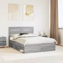 Lova Lovos rėmas Pilkas Sonoma 140 x 190 cm Kietos pušies mediena