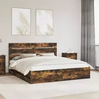 Lova Lovos rėmas Rūkyta ąžuolas 180 x 200 cm Inžinerinė mediena
