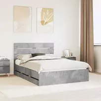 Lova Lovos rėmas Betono pilka 150 x 200 cm Inžinerinė mediena