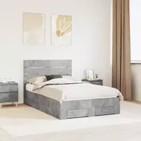 Lova Lovos rėmas Betono pilka 120 x 200 cm Apdirbta mediena