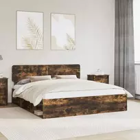 Lova Lovos rėmas Rūkyta ąžuolas 180 x 200 cm Kietos pušies mediena