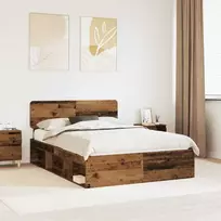 Lova Lovos rėmas Senas medis 150 x 200 cm Kietos pušies mediena