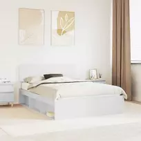 Lova Lovos rėmas Balta 140 x 190 cm Kietos pušies mediena