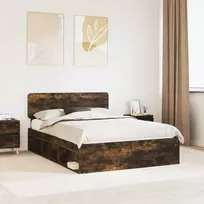 Lova Lovos rėmas Rūkyta ąžuolas 140 x 200 cm Kietos pušies mediena