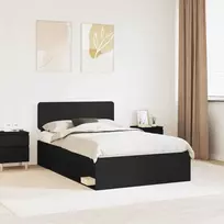 Lova Lovos rėmas Juoda 135 x 190 cm Kietos pušies mediena