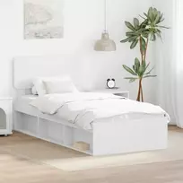 Lova Lovos rėmas Balta 90 x 200 cm Kietos pušies mediena