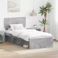 Lova Lovos rėmas Betoninė 90 x 200 cm Kietos pušies mediena