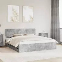Lova Lovos rėmas Betono Pilka 180 x 200 cm Dirbtinė mediena