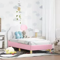 Lova Vaikiška Lovo Rėmas su Galvūgaliu Rožinė 70 x 140 cm PU
