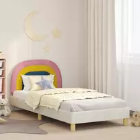 Lova Vaikiška lovos konstrukcija su galvūgaliu Kreminė 90 x 200 cm