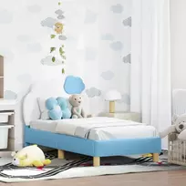 Lova Vaikiška Lovo Rėmas su Galvūgaliu Mėlyna 70 x 140 cm PU